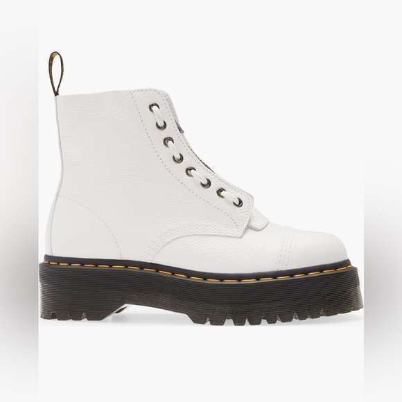 Dr. Martens White Leather Women's Boots - Picture 3 of 8